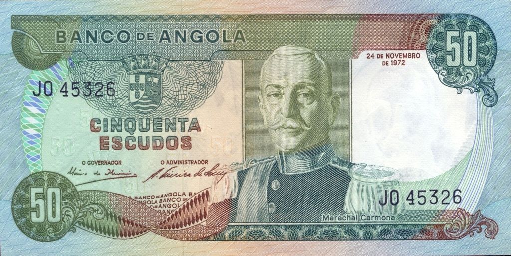 बँको दे अंगोला - ५० एस्क्युडो, १९७२ (मार्शल कार्मोना)